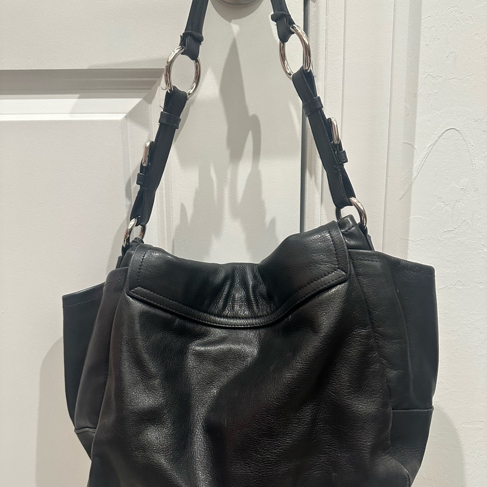 PRADA LEATHER SHOULDER BAG - Picture 2 of 6